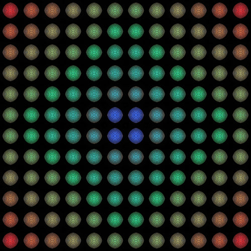 Phermutation™ - Primary Particles red to blue edge