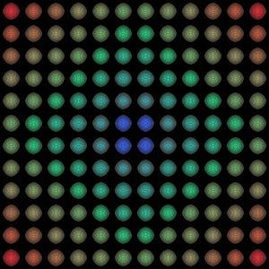 Phermutation™ - Primary Particles red to blue edge